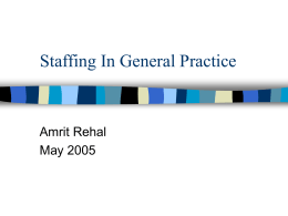 Staffing In General Practice