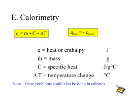 E. Calorimetry