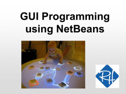 GUI Programming using NetBeans