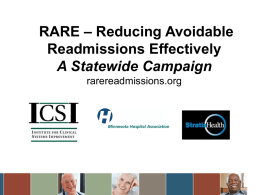 RARE presentation for Care Providers