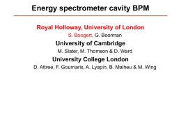 Cavity BPM energy spectrometry