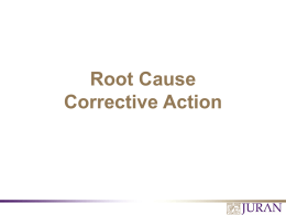 Root Cause Corrective Action