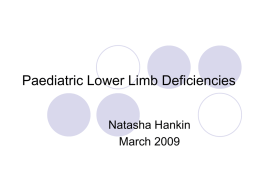 Paediatric Limb Deficiencies - Australian Physiotherapists
