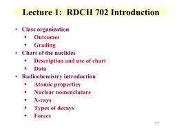 RDCH 702: Introduction