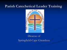 Parish Catechetical Leader Training