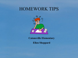 HOMEWORK TIPS - Charlesmont Elementary