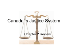 Canada’s Justice System