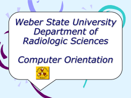 Weber State University Department of Radiologic Sciences