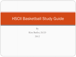 HSCII Basketball Study Guide - Physical Activity is for