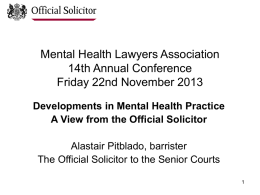 Mental Health Lawyers Association 14th Annual Conference