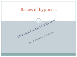 Basics of hypnosis