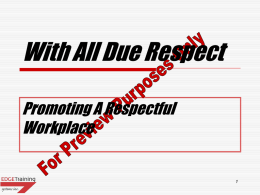 With All Due Respect - Edge Training Systems