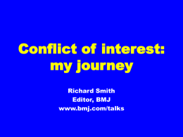 Conflict of interest: my journey