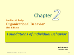 Robbins & Judge Organizational Behavior 13e