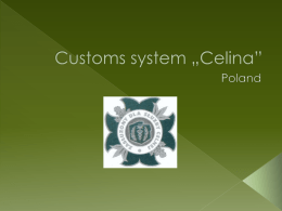 Customs system „Celina”