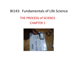 BI143: Fundamentals of Life Science