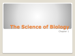 The Science of Biology