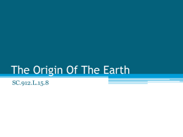 The Origin Of The Earth