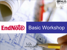 Basic EndNote workshop