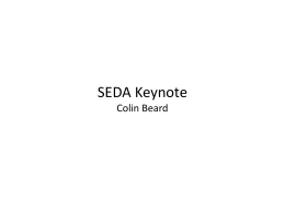 SEDA Keynote Colin Beard