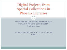 Special Collections/Digital Projects