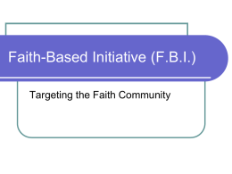 Faith-Based Initiative (F.B.I.)