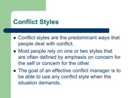 Conflict Styles