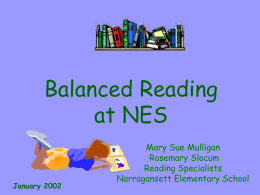 PowerPoint Presentation - Balanced Reading at NES