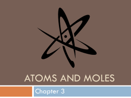 Atoms and moles