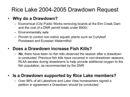 Rice Lake 2004-2005 Drawdown Request