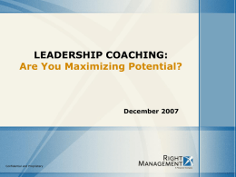 Leadership Coaching - Financial Management Institute