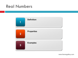 Real Numbers - BakerMath.org