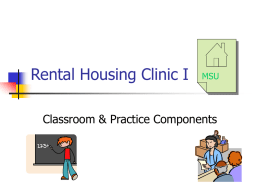 Rental Housing Clinic - Michigan State University College