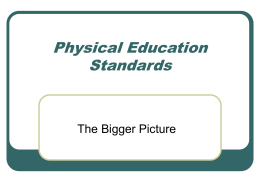 Physical Education Standards - University of South Florida
