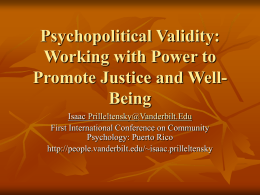 Critical Health Psychology Needs Psychopolitical Validity
