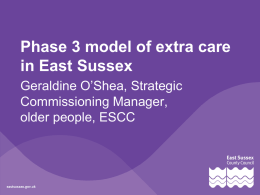 Phase 3 model of extra care in East Sussex