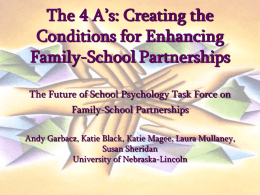 Enhanced Family-School Partnerships in Schools