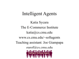 Intelligent agents - Carnegie Mellon University