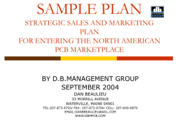 ROCKWELL COLLINS STRATEGIC SALES AND MARKETING PLAN