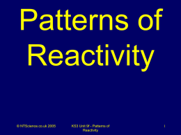 patterns of reactivity quiz