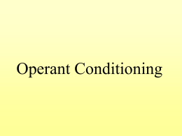 Operant Conditioning - Grand Haven Area Public Schools