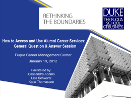 How to Access and Use Alumni Career Services: General