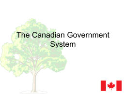 The Canadian Government System
