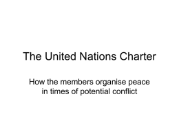 The United Nations Charter - Bishopbriggs Academy