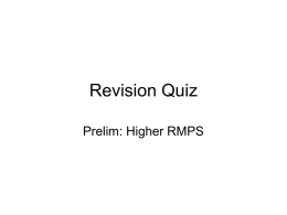 Revision Quiz