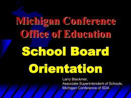 Michigan Conference Office of Education