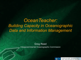 OceanTeacher: Building Capacity in Oceanographic Data and