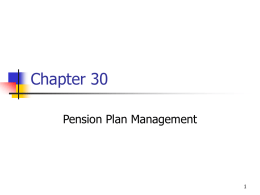 Pension Plan Management