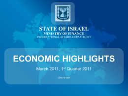 Israel Ministry of Finance - Economic Highlights Presentation