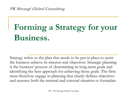 Forming a Strategy for your Business